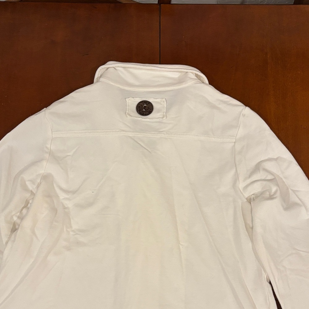 Fresh Produce White Jacket with Collar Dark Buttons. NWT - Picture 4 of 15